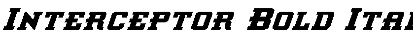 Interceptor Bold Italic Bold Italic