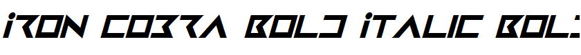 Iron Cobra Bold Italic Bold