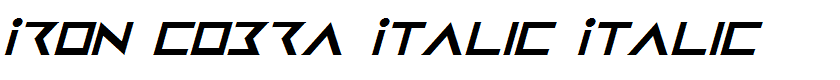 Iron Cobra Italic Italic