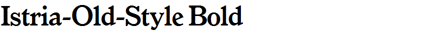 Istria-Old-Style Bold