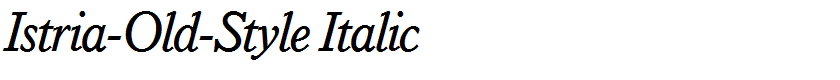 Istria-Old-Style Italic