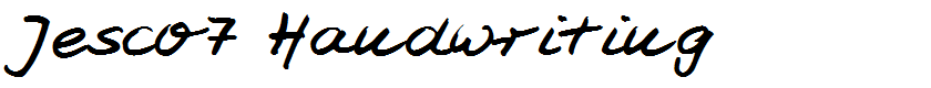Jesco7 Handwriting