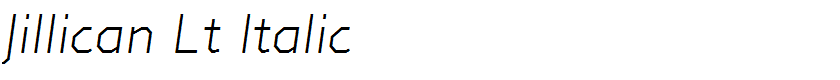 Jillican Lt Italic
