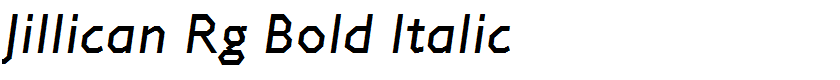 Jillican Rg Bold Italic
