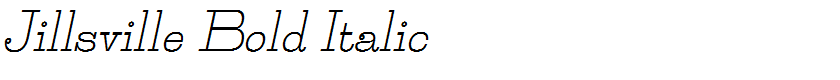 Jillsville Bold Italic