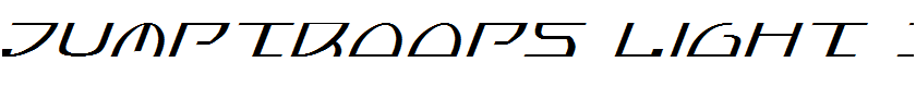 Jumptroops Light Italic Light Italic