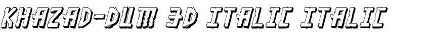 Khazad-Dum 3D Italic Italic