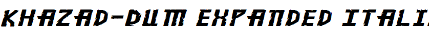 Khazad-Dum Expanded Italic Expanded Italic