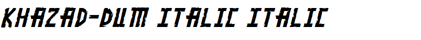 Khazad-Dum Italic Italic