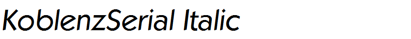 KoblenzSerial Italic