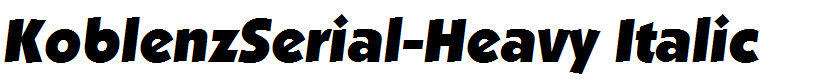 KoblenzSerial-Heavy Italic