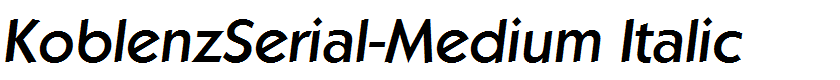 KoblenzSerial-Medium Italic