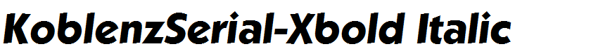 KoblenzSerial-Xbold Italic