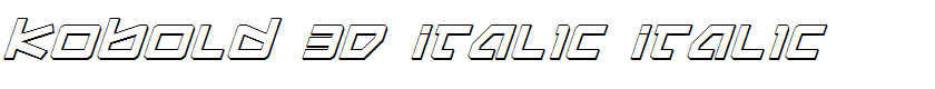 Kobold 3D Italic Italic