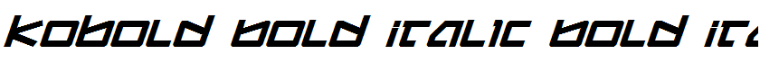Kobold Bold Italic Bold Italic