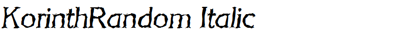 KorinthRandom Italic