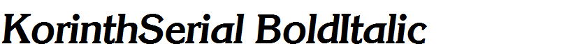 KorinthSerial BoldItalic