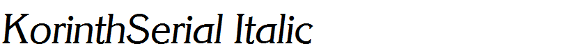 KorinthSerial Italic