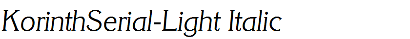 KorinthSerial-Light Italic