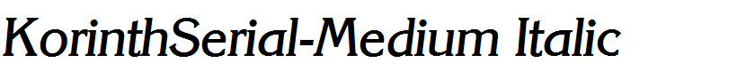 KorinthSerial-Medium Italic