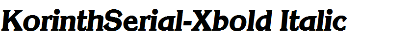 KorinthSerial-Xbold Italic