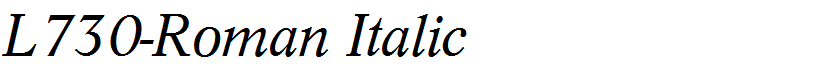 L730-Roman Italic