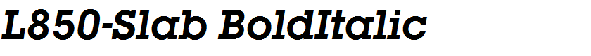 L850-Slab BoldItalic
