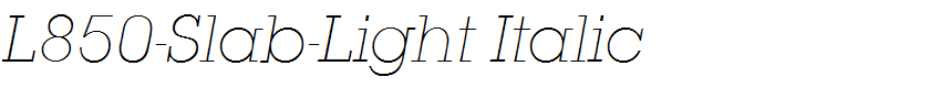 L850-Slab-Light Italic