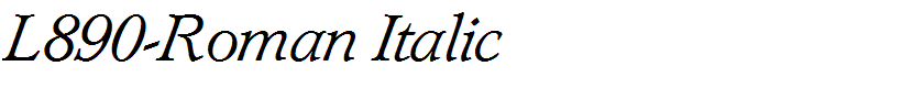 L890-Roman Italic