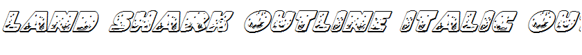 Land Shark Outline Italic Outline Italic