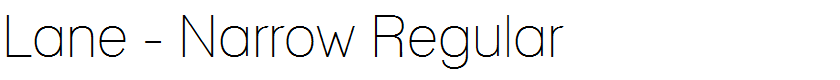 Lane - Narrow Regular