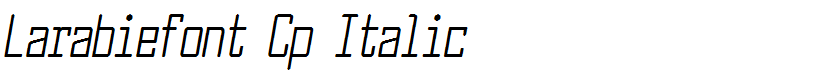 Larabiefont Cp Italic