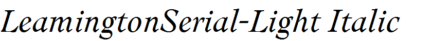 LeamingtonSerial-Light Italic