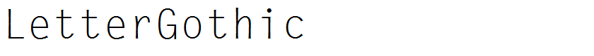 LetterGothic