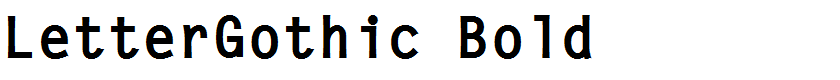 LetterGothic Bold