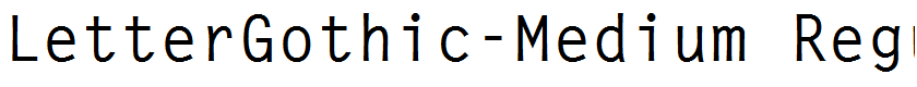 LetterGothic-Medium Regular