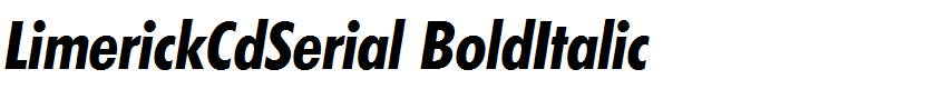 LimerickCdSerial BoldItalic