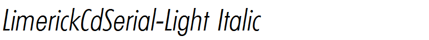 LimerickCdSerial-Light Italic