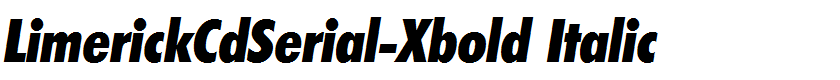 LimerickCdSerial-Xbold Italic