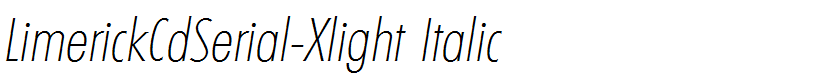 LimerickCdSerial-Xlight Italic