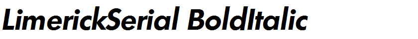 LimerickSerial BoldItalic