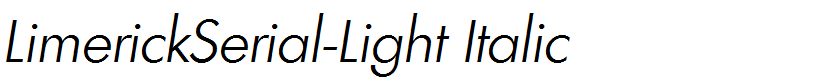LimerickSerial-Light Italic