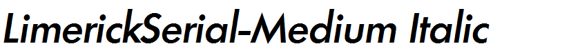 LimerickSerial-Medium Italic