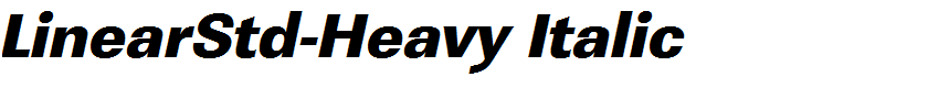 LinearStd-Heavy Italic