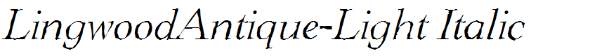 LingwoodAntique-Light Italic