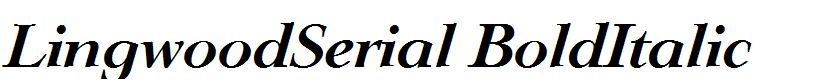 LingwoodSerial BoldItalic