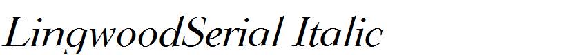 LingwoodSerial Italic