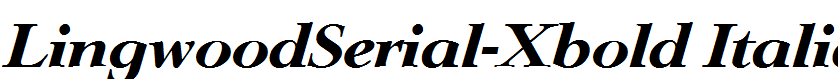 LingwoodSerial-Xbold Italic