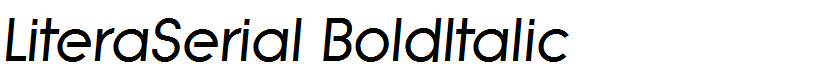 LiteraSerial BoldItalic