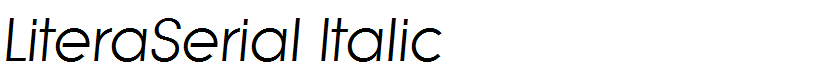 LiteraSerial Italic